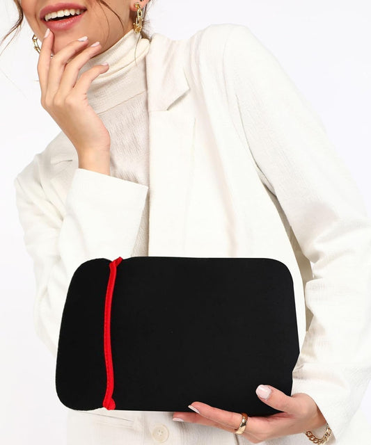Adefex Laptop Sleeve & Mouse Pad Combo | Reversible Red & Black Neoprene Laptop Sleeve with Premium Non-Slip Waterproof Mouse Pad | Office, Study & Daily Use Laptop Accessories Set (14 Inch)