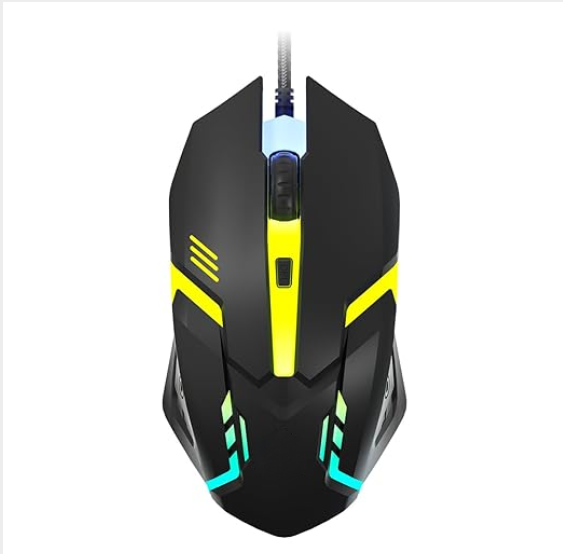 Adefex Wired Combo Set - Wired Keyboard, Gaming Mouse with Non Slip Rubber Mouse Pad, 4 Port USB Hub & 2 in 1 OTG Adapter | Plug & Play USB Setup Desktop/Laptop Accessories