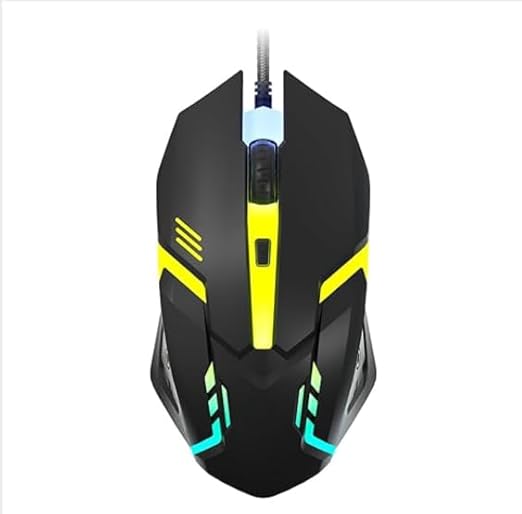 Adefex  Wired Gaming Mouse with up to 1600 DPI, Rainbow LED Lights, DPI Switch, High Precision, Plug & Play