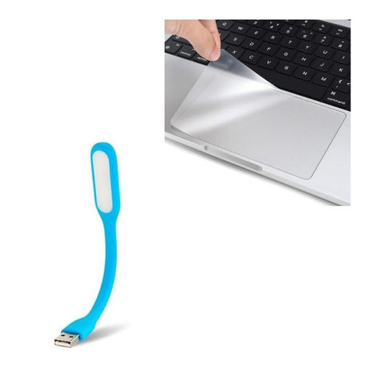 Adefex Flexible USB LED Light for Laptop | 14 Inch Laptop Trackpad Protector – Scratch Resistant & Waterproof Trackpad | Durable 2-in-1 Accessories Combo for Study, Work & Night Use