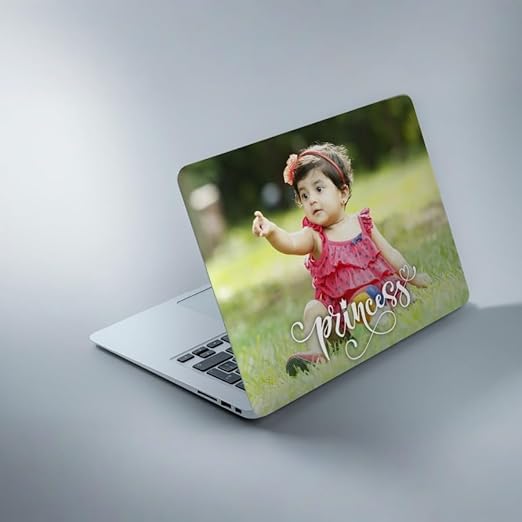 Adefex Personalised Laptop Skin with Custom Mouse Pad | Laminated Waterproof Skin & Non-Slip Rubber Mouse Pad Print Your Photo or Design | Ideal Gift for Office, Students & Loved Ones