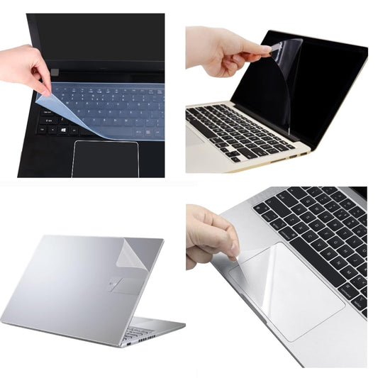 Adefex Laptop Protection Combo - Screen Guard, Keyboard Protector & Transparent Laptop Skin with Trackpad | Scratch Resistant, Bubble Free & Waterproof Clear Film Long-Lasting Daily Use Protection Accessories