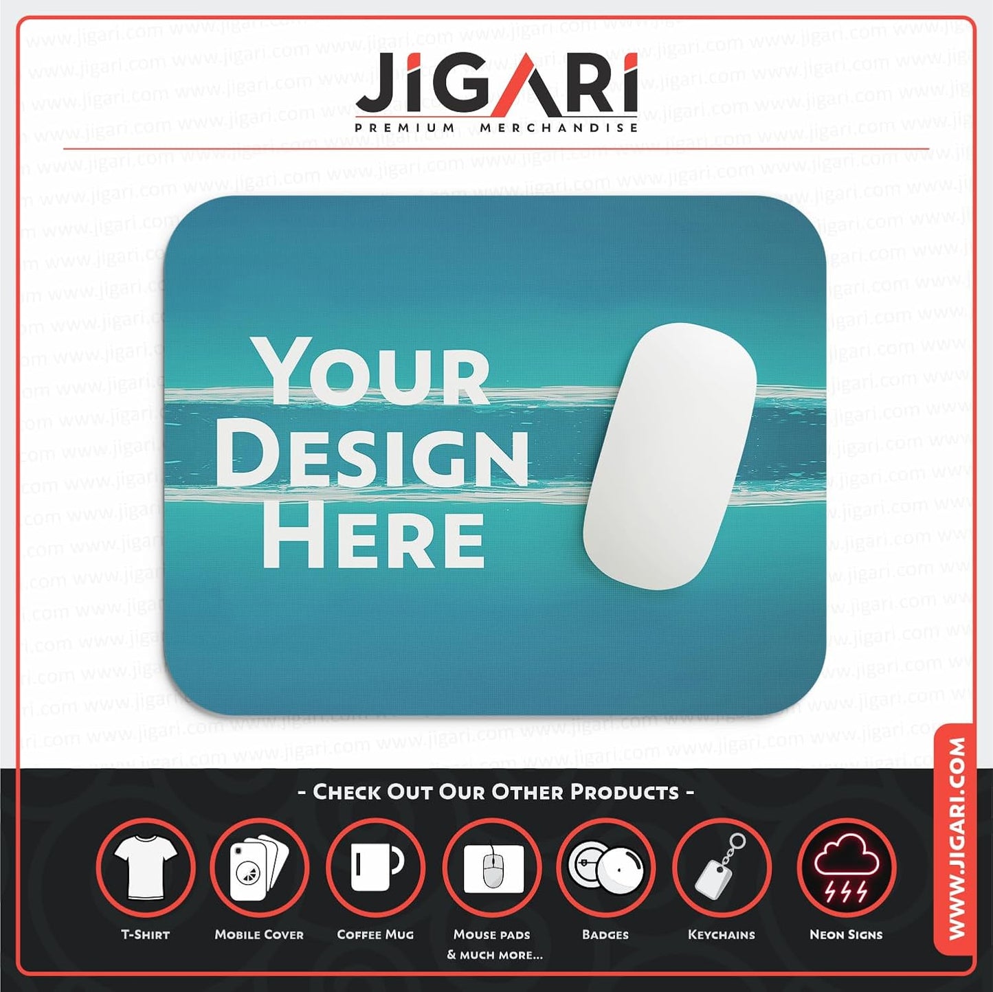 Adefex Customized Personalized Mouse Pads | Photo Text Logo Image Printed | Ideal for Gaming & Office Desk Table | PC & Laptop Accessories | Pack of 1 |