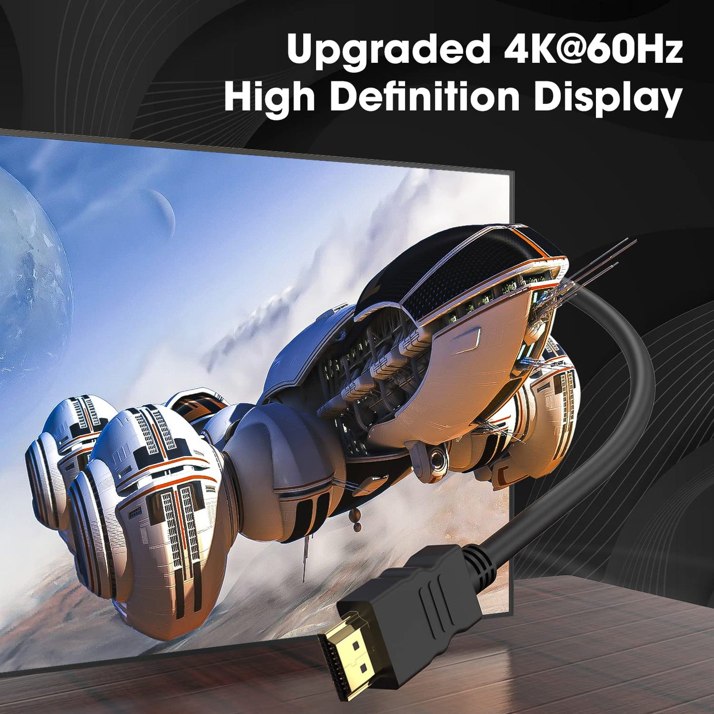 Adefex Wired Keyboard and RGB Gaming Mouse 1200 DPI | 4 Port USB Hub LED Light with Mouse Pad and 4K 60Hz HDMI Cable (1.5 Meter) - All-in-One Computer Setup Kit for Gaming, Office & Home