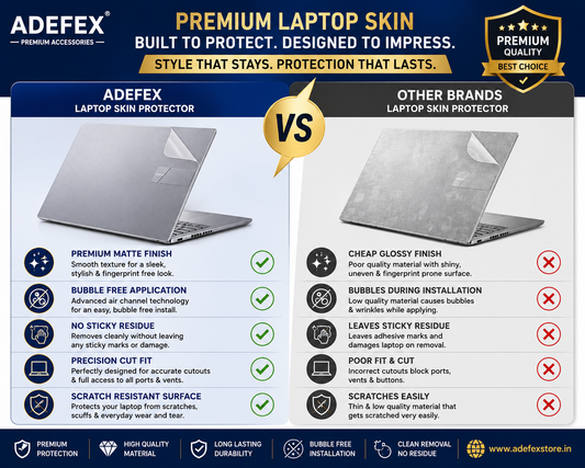 Adefex Laptop Body Protector and Trackpad Protector | Transparent Laptop Protection Film with Touchpad Protection Sheet | Scratch Resistant, Dustproof Protection Accessories | Pack of 1