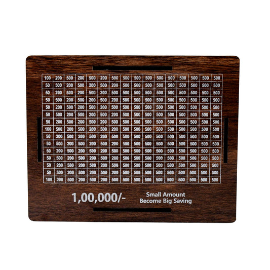 Wooden Money  Piggy Bank Money Box (1 Pc  With Marker Pen)