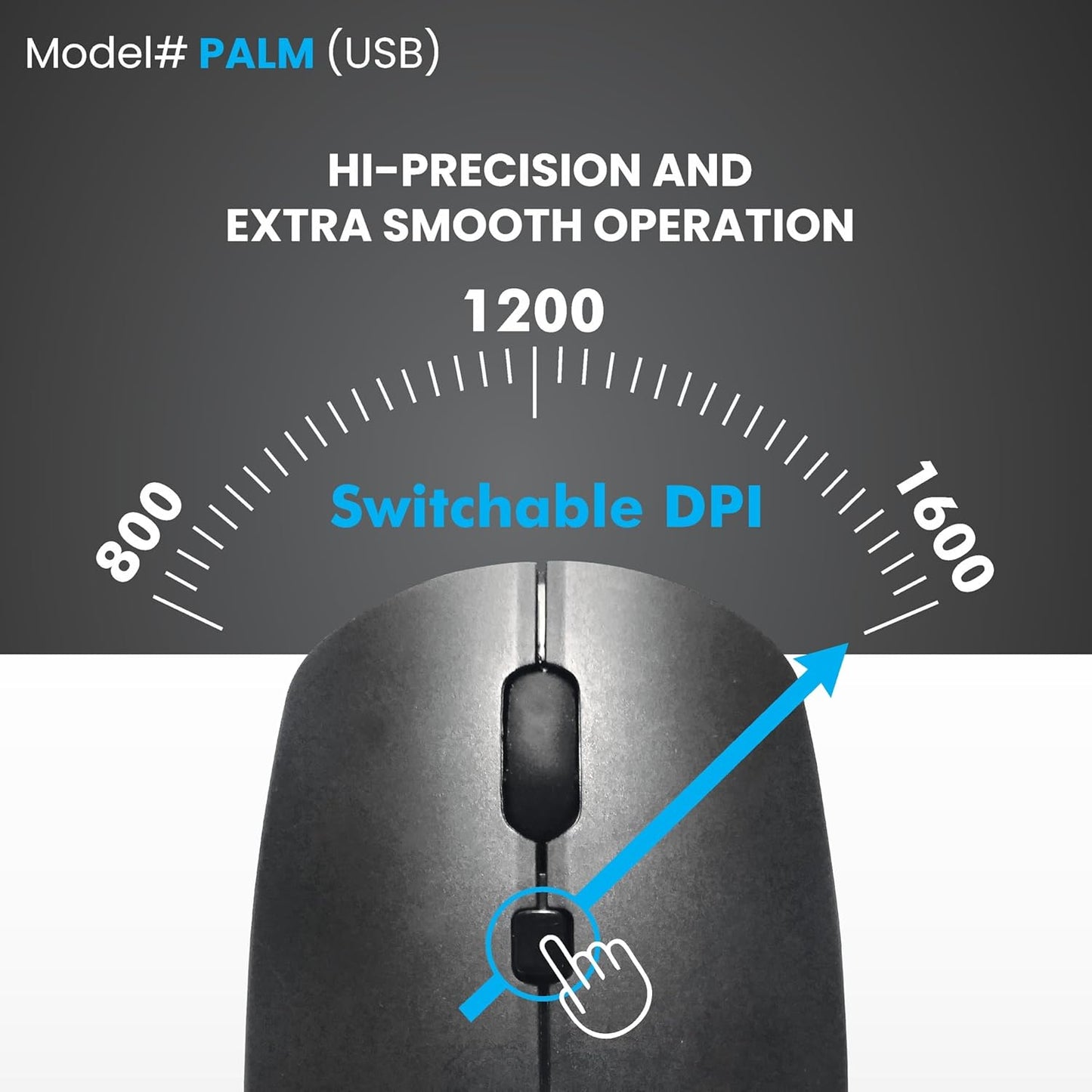 Adefex  Wireless Mouse with USB Nano Receiver | 2.4G Silent Click Mouse with 1600 DPI Adjustable Sensor | Smooth Scrolling and 5 Million Click Life | Slim Portable Mouse for Laptop, PC, & Desktop