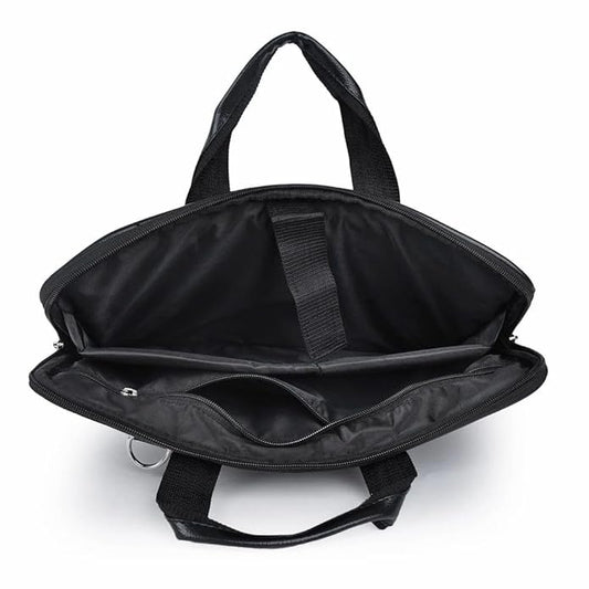 Adefex PU Leather Laptop Messenger Bag for 15.6 Inch Laptop | Expandable Office Briefcase with Multiple Organisers and Adjustable Shoulder Strap Water Resistant Laptop Bag for Men & Women