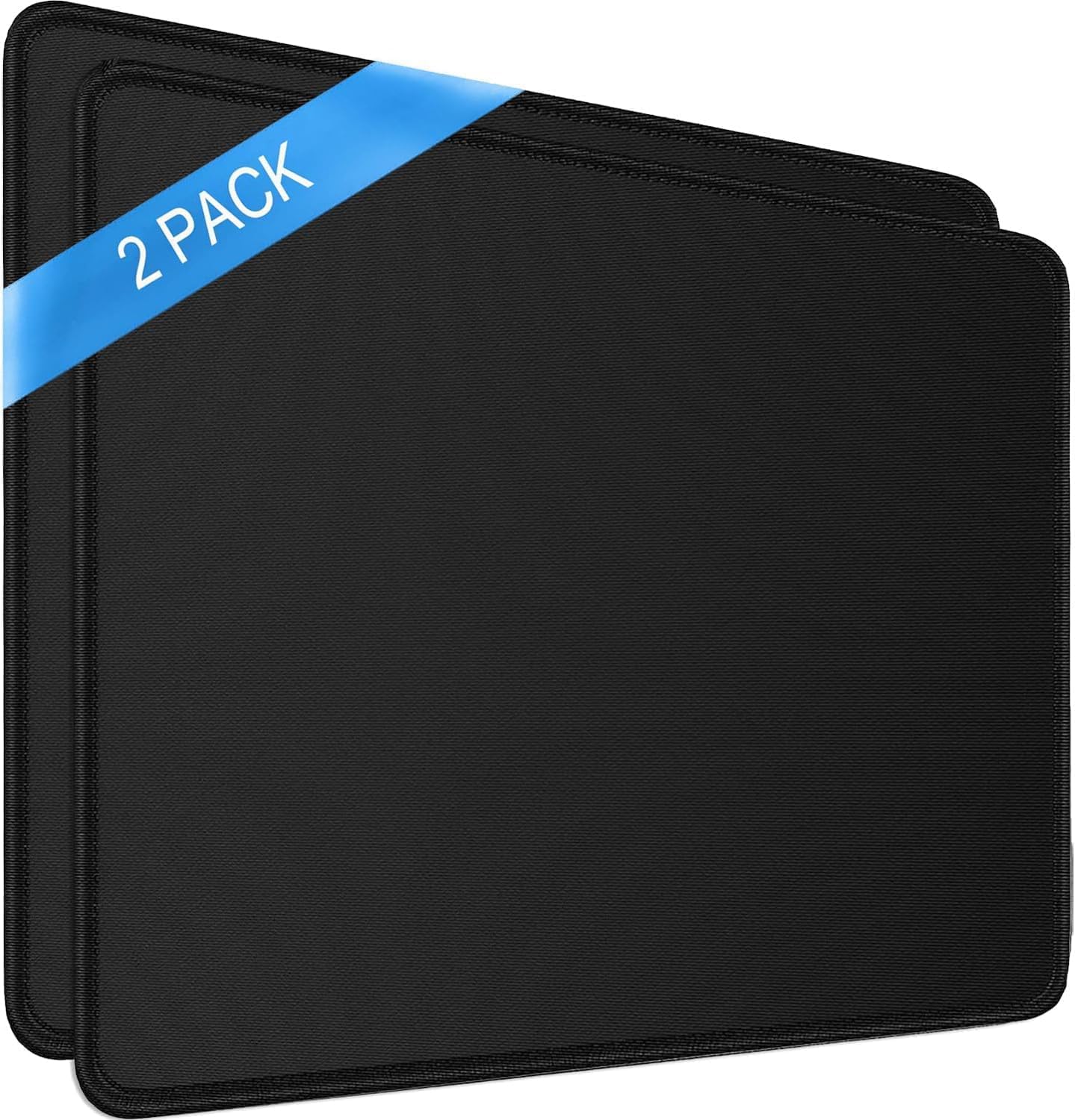 Adefex Mousepad Mouse Mat 230X190X2mm Mouse Pad Gaming/Mouse pad for Laptop Non-Slip Rubber Base, Waterproof Surface, Premium-Textured, Compatible with Laser and Optical Mice(Black)(Pack of 2)