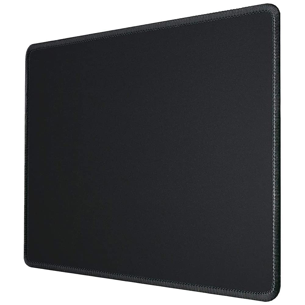 Adefex Mousepad Mouse Mat 230X190X2mm Mouse Pad Gaming/Mouse pad for Laptop Non-Slip Rubber Base, Waterproof Surface, Premium-Textured, Compatible with Laser and Optical Mice(Black)(Pack of 2)