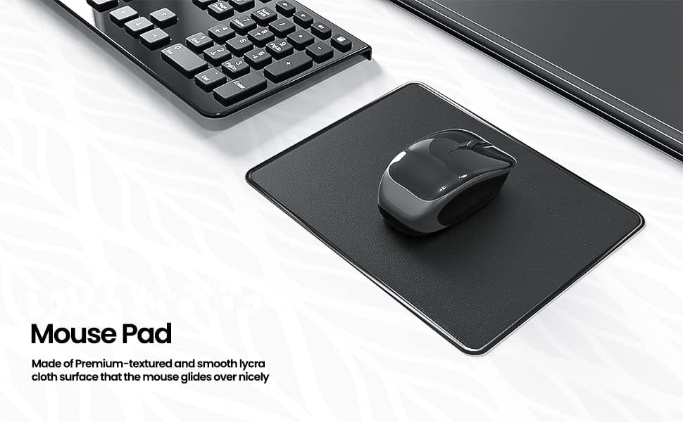 Adefex Mousepad Mouse Mat 230X190X2mm Mouse Pad Gaming/Mouse pad for Laptop Non-Slip Rubber Base, Waterproof Surface, Premium-Textured, Compatible with Laser and Optical Mice(Black)(Pack of 2)