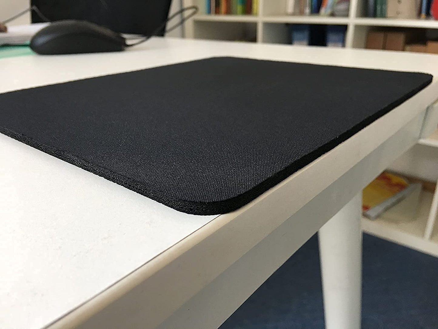 Adefex Mousepad Mouse Mat 230X190X2mm Mouse Pad Gaming/Mouse pad for Laptop Non-Slip Rubber Base, Waterproof Surface, Premium-Textured, Compatible with Laser and Optical Mice(Black)(Pack of 2)