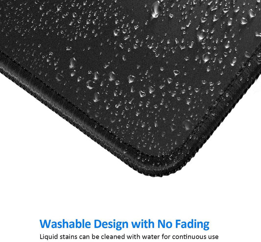 Adefex Mousepad Mouse Mat 230X190X2mm Mouse Pad Gaming/Mouse pad for Laptop Non-Slip Rubber Base, Waterproof Surface, Premium-Textured, Compatible with Laser and Optical Mice(Black)(Pack of 2)