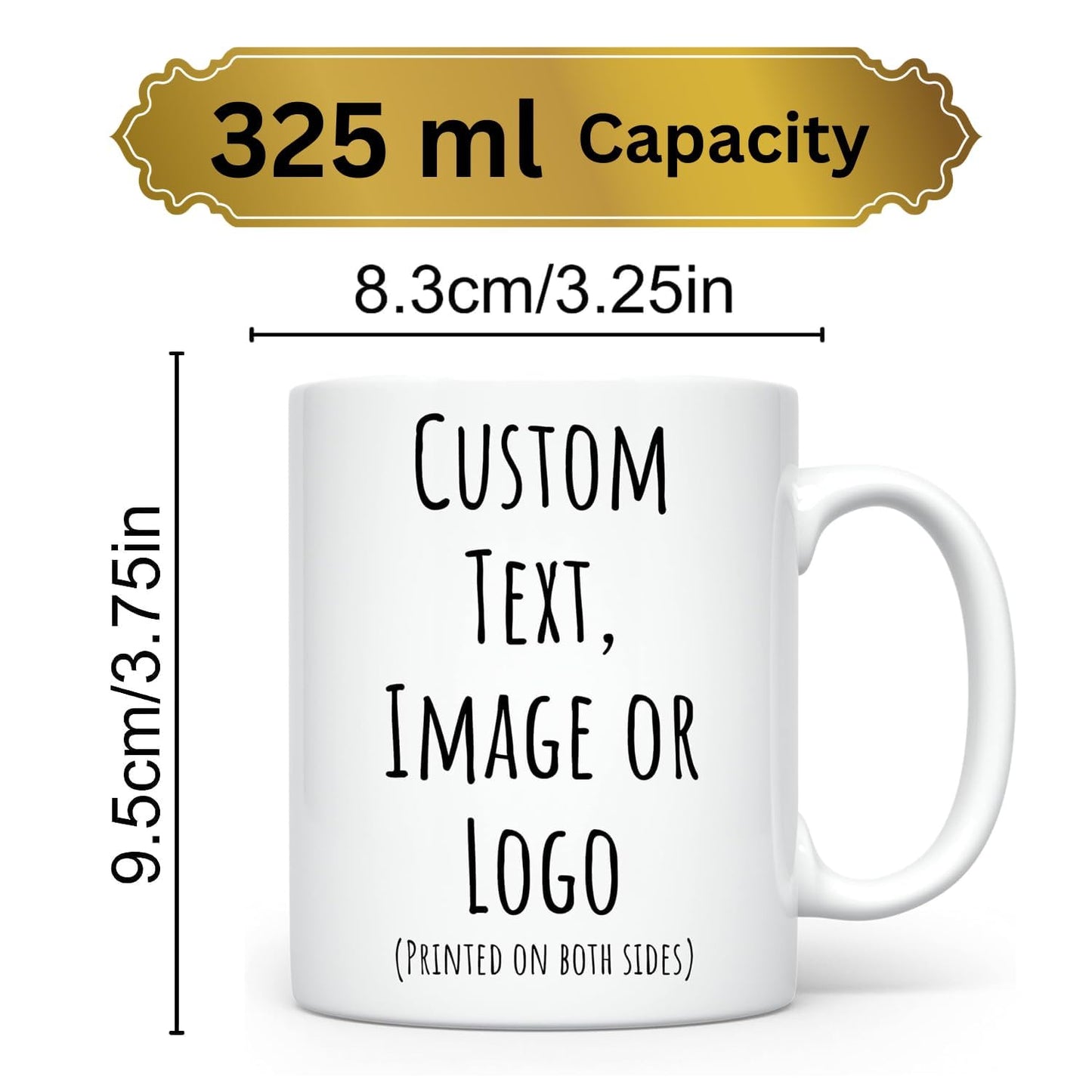 Adefex Customized|Personalized Photo on Coffee Mug|Cup for Gift - White Ceramic Mugs Name Gifts for Birthday 350 ml