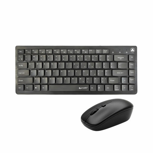 ProDot Laptop Size Mini Wireless Keyboard and Mouse Combo | 2.4GHz USB Nano Receiver | Slim Keyboard with Silent Keys | Ergonomic Optical Mouse | Plug & Play for Laptop, PC, Windows, Mac