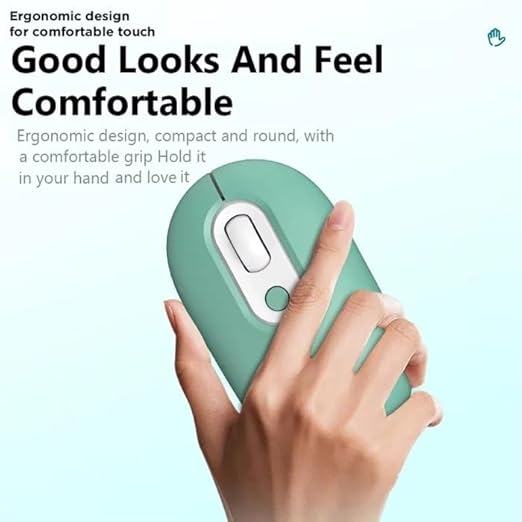 Adefex Dual Mode Wireless RGB Mouse with USB Nano Receiver | 2.4G USB Silent Click and 1600 DPI Adjustable Sensor Multi-Color RGB Light Portable Mouse for Laptop &Desktop (Green)